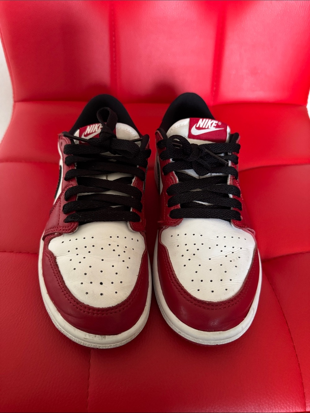 Nike Kids Red, White & Black Low-Top Sneakers